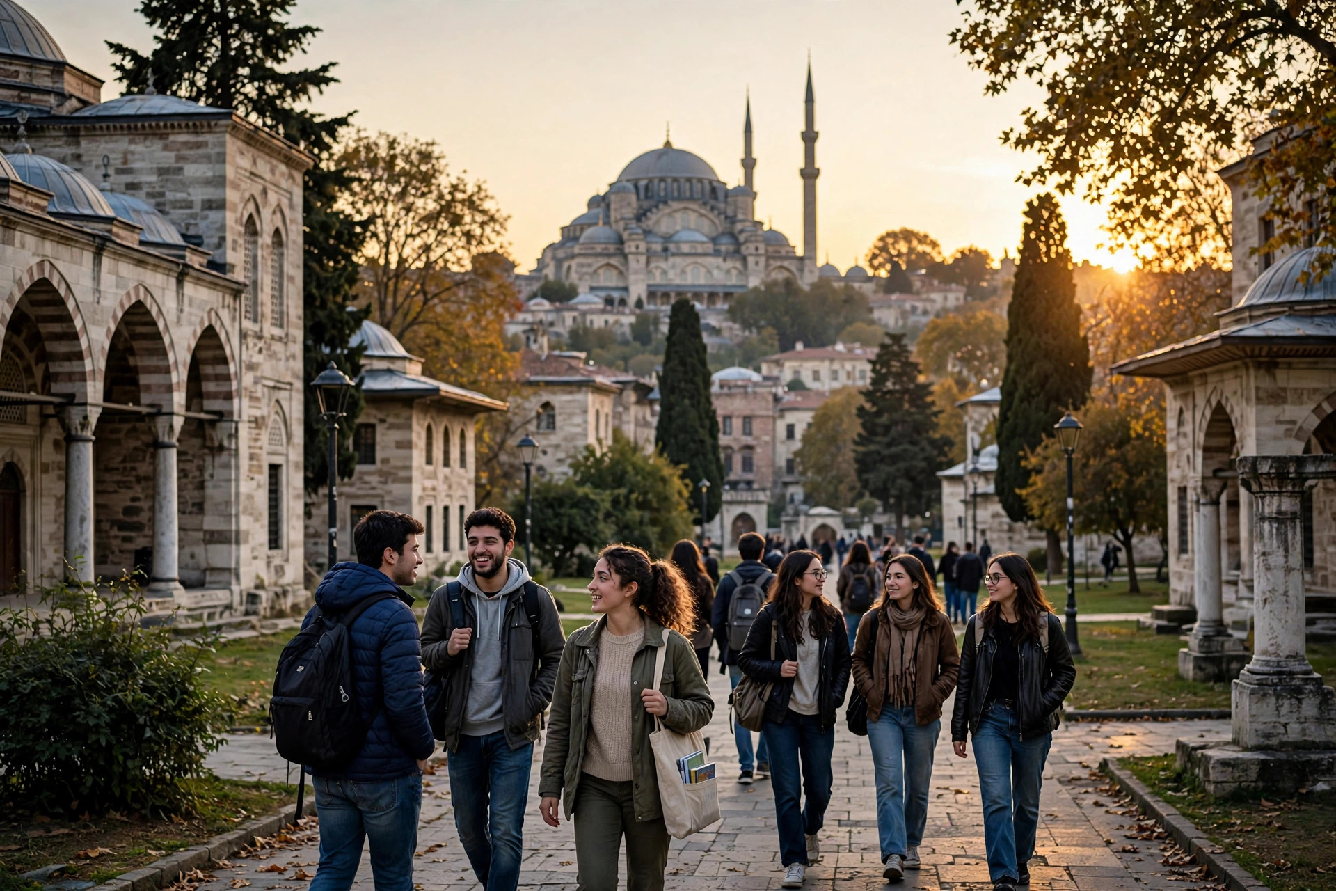 University students in Istanbul — Türkiye Burslari scholarship for Pakistani students